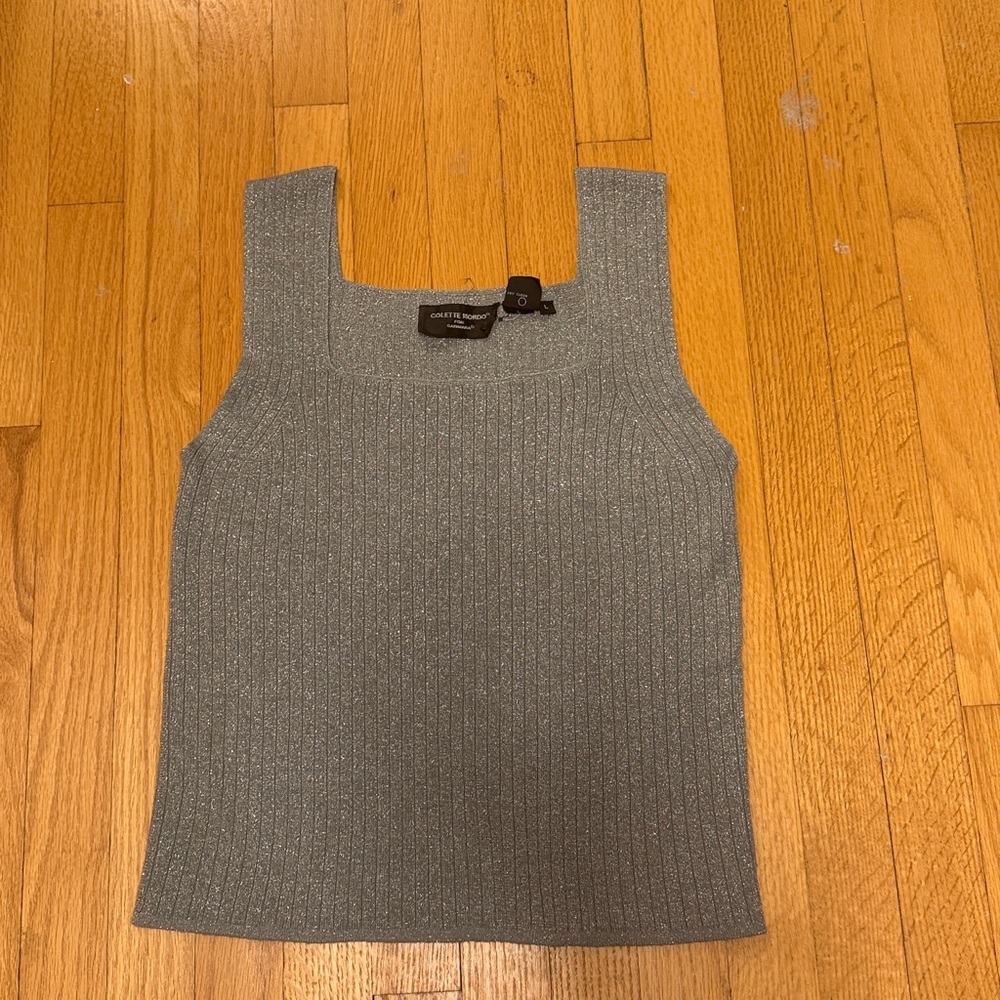 Colette Mordo Metallic Silver‎ Tank Top